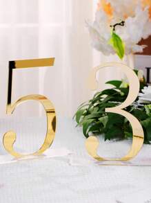 1 bộ = 10 chiếc Giá đỡ số bàn bằng Acrylic tráng gương vàng, Giá đỡ số bàn ăn hiện đại 1-20, Thích hợp cho đám cưới, tiệc tùng, sự kiện Quà tặng tốt nhất, Trang trí đám cưới, Trang trí nhà cửa, Trang trí phòng Tiệc cô dâu - Vàng - Xem 7