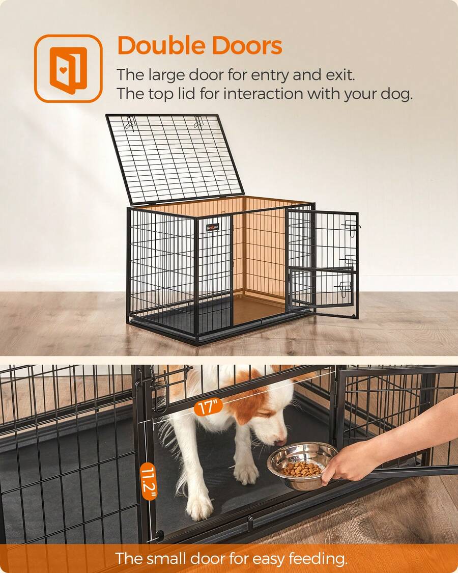 Feandrea Feandrea HeavyDuty Dog Crate, Metal Dog Kennel And Cage With