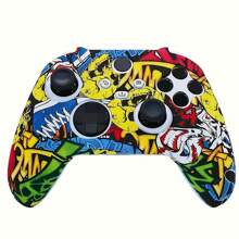 1pc aleatório assimétrico padrão silicone grip manga capa protetora para ONE série X/S controlador gamepad acessórios antiderrapantes - Multicolorido - Ver 10