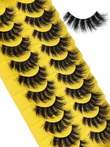 10Pairs 3D Fluffy False Eyelashes For Dramatic Fake Eyelashes Messy False Eyelashes Fluffy Thick Lashes - Fluffy Lashes - View 4