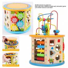 8 In 1 Multipurpose Children Bead Maze Clock Chess Activity Cube Educational Toy Multifunctional Maze Gifts - Multicolor - View 4