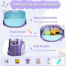 1 PCS Sac à dos mignon pour enfants, joli sac à dos hydrofuge pour enfants d'âge préscolaire, garçons, crèche, sac à dos pour filles avec sangle de poitrine, papillon, sac à dos, parfait pour l'extérieur, les voyages et la rentrée scolaire, la salle de classe