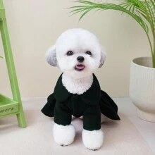 狗狗衣服，猫咪服饰，小狗衣服，春夏羊毛裙，白色皮带扣，狗狗服装，宠物配饰，欧美风格小狗公主裙 - 玫紅色 - 查看 10