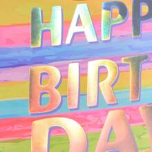 13 inch grote Happy Birthday-cadeautas met vloeipapier, kaart en handvatten voor een verjaardagsfeestje voor vrouwen (regenboogstrepen)
