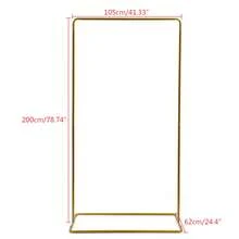 2m*1.05m Gold Hochzeit Hintergrundständer Tragbar Hochzeit Party Backdrop Stand Pipe Kit Hochzeit Stand für Hochzeiten Party Event Dekoration - Gold - Übersicht 3