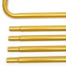 2m*1.05m Gold Hochzeit Hintergrundständer Tragbar Hochzeit Party Backdrop Stand Pipe Kit Hochzeit Stand für Hochzeiten Party Event Dekoration - Gold - Übersicht 9