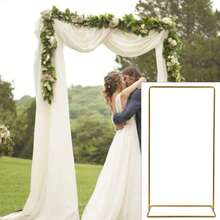 2m*1.05m Gold Hochzeit Hintergrundständer Tragbar Hochzeit Party Backdrop Stand Pipe Kit Hochzeit Stand für Hochzeiten Party Event Dekoration - Gold - Übersicht 2