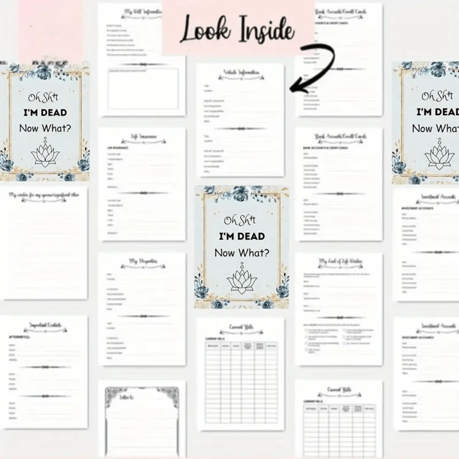 End of life planning workbook guided estate organization journal