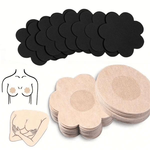 10/50/100pcs Disposable Nipple Covers, Seamless Breathable Self-AdhesiveInvisible Bra, Women's Lingerie & Underwear Accessories