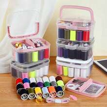 Hộp đựng dụng cụ may vá 46 chiếc Bộ dụng cụ may vá đa chức năng du lịch khẩn cấp, di động và dễ mang theo, có kim, chỉ, kéo và túi bảo quản (Màu ngẫu nhiên) - Nhiều màu - Xem 5