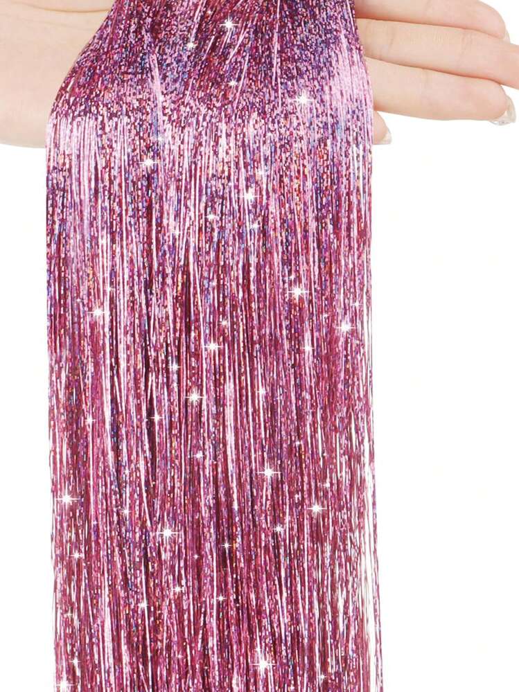 Jowxsx Fascia Per Capelli Annodata Con Paillettes Scintillanti - Rosa, Moda Per Ragazze E Donne