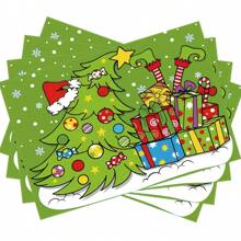 4/6pcs   Whoville Christmas Placemats Xmas Tree Plastic Place Mats Gift Box Table Mats Christmas Theme Kitchen Placemats For Indoor Outdoor Christmas Party Dining Table Decoration - Multicolor - View 15