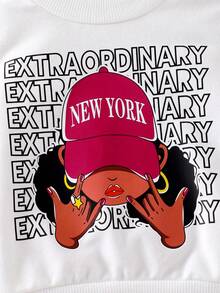 Bộ 2 áo nỉ in chữ "Cool Girl" và chân váy xếp ly cho bé gái hoạt hình - Màu Hồng Tươi - Xem 5