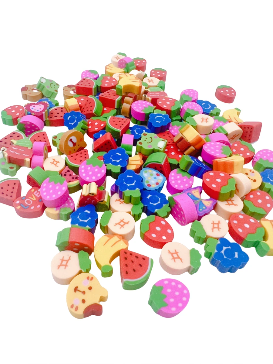 10个/50个迷你卡通橡皮擦，创意小礼物（随机组合） - 彩色 - 查看 1