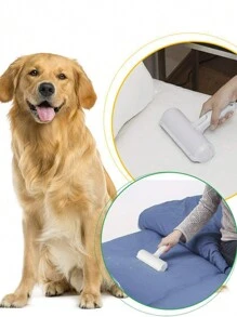 寵物毛髮去除器滾筒式粘毛器清潔器,用於去除漂浮的毛髮,粘附毛髮刷,貓毛去除刷可除去毛髮 - 彩色 - 查看 4