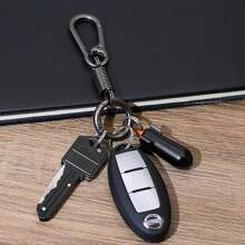 1 件金属钥匙扣钥匙圈钥匙链环夹收纳盒适用于家庭汽车钥匙钥匙查找器女士男士汽车配件包魅力学院风可爱哥特 Y2K - 彩色 - 查看 6