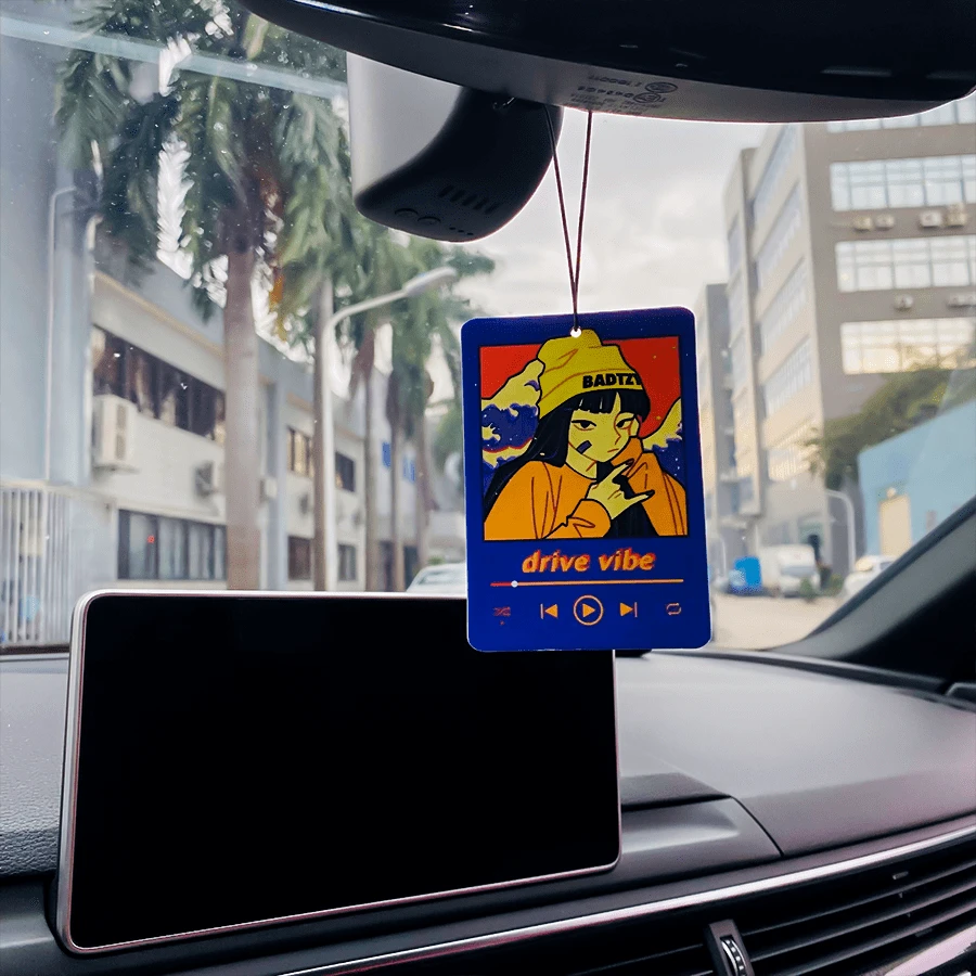 Anime Style Patterns Design Car Aromatherapy Tablet, Car Air Freshener
