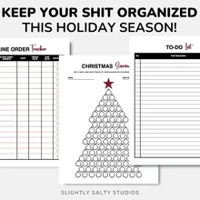 1 cuốn sổ xoắn ốc chủ đề Giáng sinh thú vị, sổ ghi chép danh sách việc cần làm & danh sách quà tặng để lập kế hoạch cho kỳ nghỉ, lập ngân sách, trang trí, nhồi tất & chuẩn bị bữa ăn - Nhiều màu - Xem 11