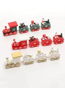 1 pieza Decoración Figura en miniatura de tren, regalo para cumpleaños, decoración para pastel, adorno de ventana, manualidades de ensamblaje, decoración del hogar para cumpleaños, decoraciones navideñas, decoración de habitación, regalos de Navidad, decoración navideña - Multicolor - Ver 7