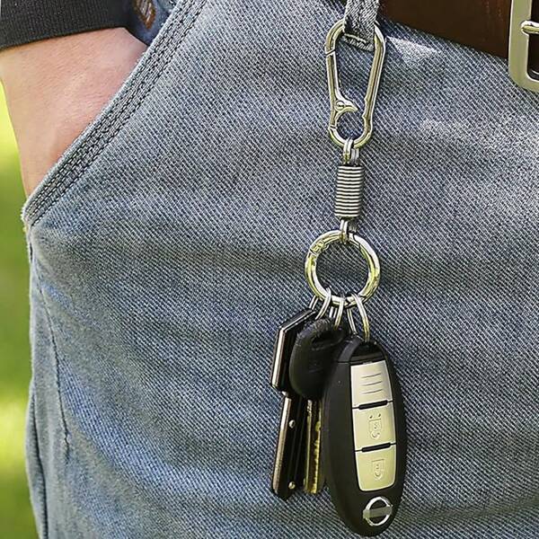 1 pieza Llavero de metal, llavero, anillo para llaves, clip, organizador para llaves de casa, coche, mujeres, hombres, accesorios de coche, dije de bolso, escuela, lindo, gótico, Y2K