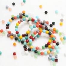Environ 50 pièces Fil de perles en cristal clair de 8 mm, perles de verre pour la conception de bracelets, colliers, décoration de rideaux