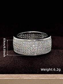 1 件经典 925 纯银方晶锆石戒指女士结婚珠宝精美珠宝 - 1# - 查看 5