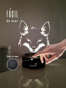 Cruzeirense Table Lamp Gift For Boyfriend Bedroom Decoration Lamp Man Led With 3D Effect Birthday Gift Boy - màu đen - Xem 5