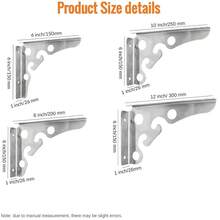 2 piezas de soportes de estantería, soportes triangulares de acero inoxidable para tableros de andamio, estante flotante con soporte angular - Multicolor - Ver 4
