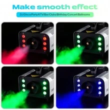 1200W Stage Fog Machine 6 RGB LED Beads With Remote Control For Halloween Home Carnival Party Wedding Music Show Club Bar KTV DJ Disco - 1 máy tính - Xem 2