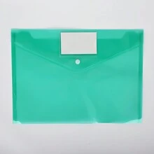 A4 Snap Button PP Plastic File Folder, Colorful Office Document Bag, Receipt Organizer, Label Transparent Document Pouch, Freeze-Proof Contract, File Document Organizer Bag - Snap Tag Style - View 12