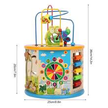 8 In 1 Multipurpose Children Bead Maze Clock Chess Activity Cube Educational Toy Multifunctional Bead Mazer - Multicolor - View 9
