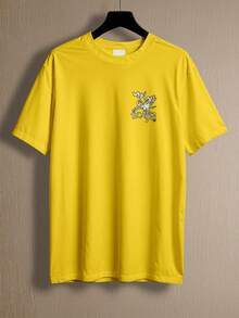 T-Shirt Shirt Streetwear Cute Scared Spider Meme REF 4238 FLUXO FX - 黃色 - 查看 1