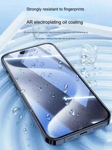 1 miếng dán màn hình cường lực độ cứng 9H + 1 giá đỡ điện thoại gập gọn, tương thích với Apple 11/12/13/14 Pro Max/15 Pro Max, trong suốt, chống trầy xước, chống sốc, chống nước. - Toàn màn hình trong suốt + giá đỡ điện thoại di động - Xem 4