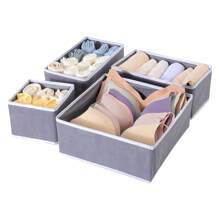 1/3/6 Gói Hộp đựng đồ vải gấp gọn Tủ quần áo Ngăn kéo Tổ chức Giỏ vải Thùng đựng Ngăn chia Quần áo trẻ em Đồ lót Áo ngực Tất Đồ lót Quần áo Trang trí Trang trí Lễ hội Trang trí Phòng Trang trí Nhà Trang trí Phòng ngủ Phòng ngủ, Tổ chức, Lưu trữ Gia đình, Áo phông trắng Nữ, Quần đen Nữ, Quần áo Mùa đông Nữ, Váy, - viền trắng xám - Xem 3