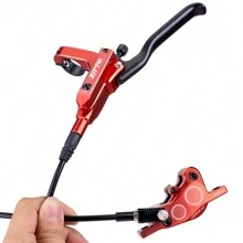 ZTTO M840 MTB 4 pistoni freno a disco idraulico per bicicletta M840 con pastiglie di raffreddamento pressione dell'olio rotore bici da strada pinze IS PM Mount - Multicolore - Visualizzare 5