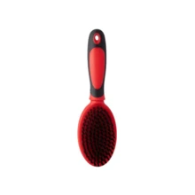 Pet Brush With Metal And Nylon Bristles - Dogs And Cats - 紅色 - 查看 2