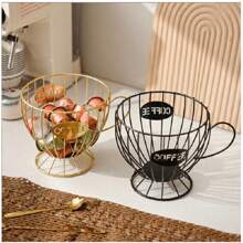 1 件北欧风格金色咖啡胶囊收纳架，轻奢家居零食收纳架，咖啡厅酒吧展示架返校 - 彩色 - 查看 11