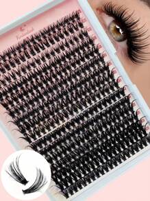 Extensiones de pestañas DIY, 320 grupos (40D,D-9-16MM), volumen de pestañas Manga, extensiones de pestañas individuales, grupos de pestañas DIY en casa,pestañas pestans extensiones de pestañas