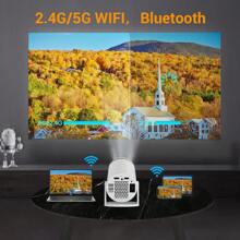 XGODY 5G 4K Projector Smart HD LED WiFi Bluetooth USB Android Office Home Theater Cinema, Theater Cinema Projector, WiFi Video Projector HY300 PRO 4K - 白色 - 查看 4