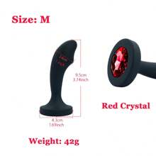 Black Silicone Anal Plug For Women, 3 Sizes, Cute Shark Shaped, Smooth Surface, Crystal Base, Butt Plug, Adult Sex Toy For Men And Women, Anal Training Plug, Anal Dildo, Adult Game Toy - Black - View 16
