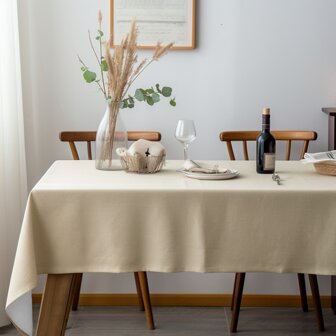 防油污實色布料桌布亞麻加厚餐桌布和亞麻咖啡桌布