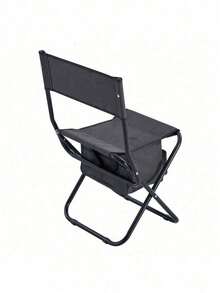 2-Piece Folding Outdoor Chair With Storage Bag, Portable Chair For Indoor, Outdoor Camping, Picnics And Fishing,Grey - 灰色+鋼-4 - 查看 11