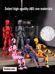 Multi-Articulated Action Figure Toy, Total Jointed Movable Robot Dummy Set, Self-Assembled Robot Action Figure, Interactive Design For Creative Play, Fun Robotics Gift For Christmas - Multicolor - View 12