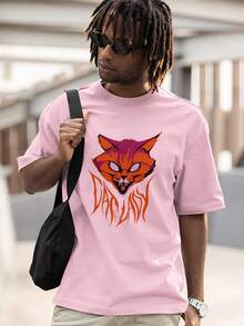 T-Shirt Cotton Shirt Cat Cat Lady Kitten Punk Gothic Ref 1388 FLUXOGEEK - Baby Pink - View 4