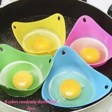 2 件套硅胶煮蛋器套装 - 轻松不粘烹饪，适用于微波炉、空气炸锅和炉灶，快速健康的早餐小工具，清洁起来轻松无忧 - 彩色 - 查看 9