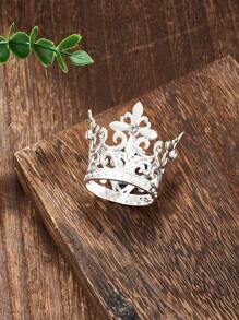 6 piezas Juego de mini coronas de princesa de aleación, decoración de pastel y suministros para fiestas, paquete de tiaras festivas para recuerdos y decoraciones de fiesta - Multicolor - Ver 12