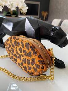 Mini Bag Zebra Animal Print Small Mouth Party Fashion Zipper - Lạc đà - Xem 4