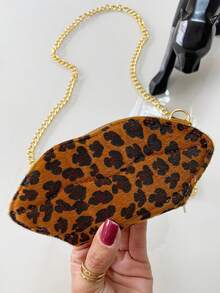 Mini Bag Zebra Animal Print Small Mouth Party Fashion Zipper - Lạc đà - Xem 2