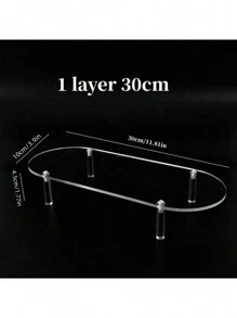 1pc Acrylic Transparent Display Stand, Multilayer Step Style Rack For Toys, Jewelry, Cosmetics, Perfumes Organization And Exhibition - Easy Installation - Clear - View 5