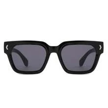 1pc Unisex Classic Square Sunglasses, Retro Style Men And Women Fashion Sunglasses, Popular Street Style Sport Square Glasses, Suitable For Daily Wear, Unisex Fashion Eyewear For Outdoor Activites Travel Beach Vacation Summer Music Festivals Summer Outings, UV Protection Shades For Driving, Casual Wear, Fashion Accessory - màu đen - Xem 4